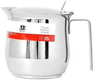 Home Service Caffettiera Tazze 6, Acciaio Inossidabile, Grigio