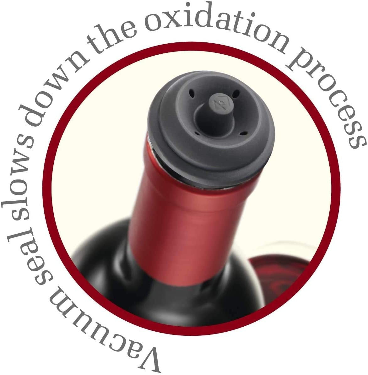 Vacu Vin Pompa Salvavino con 1 Tappo per Il Vuoto - Bianco