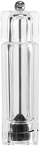 Home Macinapepe con Meccanismo in Ceramica, Acrilico/Metallo/Plastica, Trasparente, 16 cm