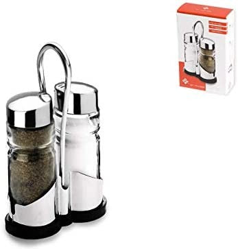 Home Sale-Pepe con Stand, Inossidabile, Trasparente/Acciaio, 8x4x13 cm, 2 unità