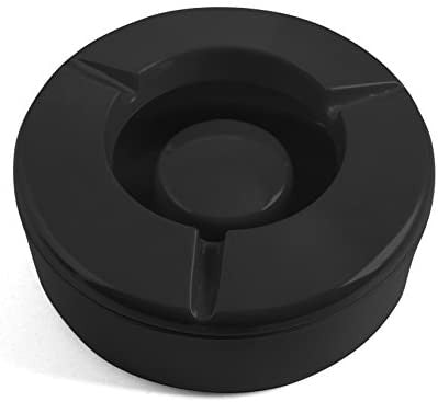 Chio 9002030 Posacenere in Melammina Antivento, 12.5 cm, Nero, 12x12x5 cm