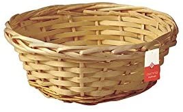 Home 0 Cestino Tondo, 23x8 cm, Vimini, Marrone, 23x25x8 cm