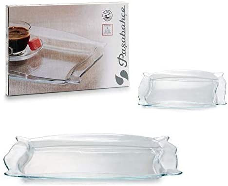 Pasabahce 10488 Patisserie Vassoio Vetro, 34x22 cm