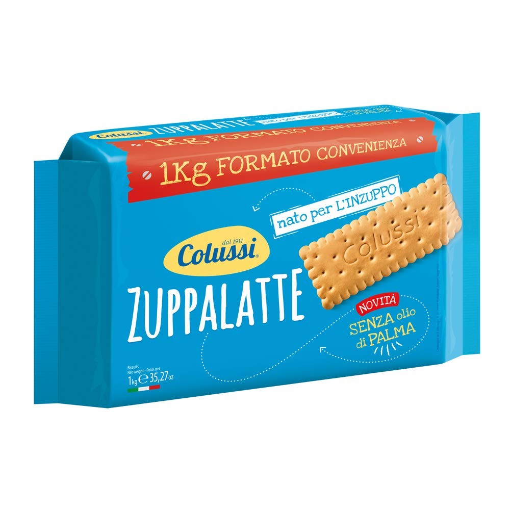 BISCOTTI COLUSSI ZUPPALATTE NATO PER L'INZUPPO PACCO 1 KG FROLLINI CAFFELATTE