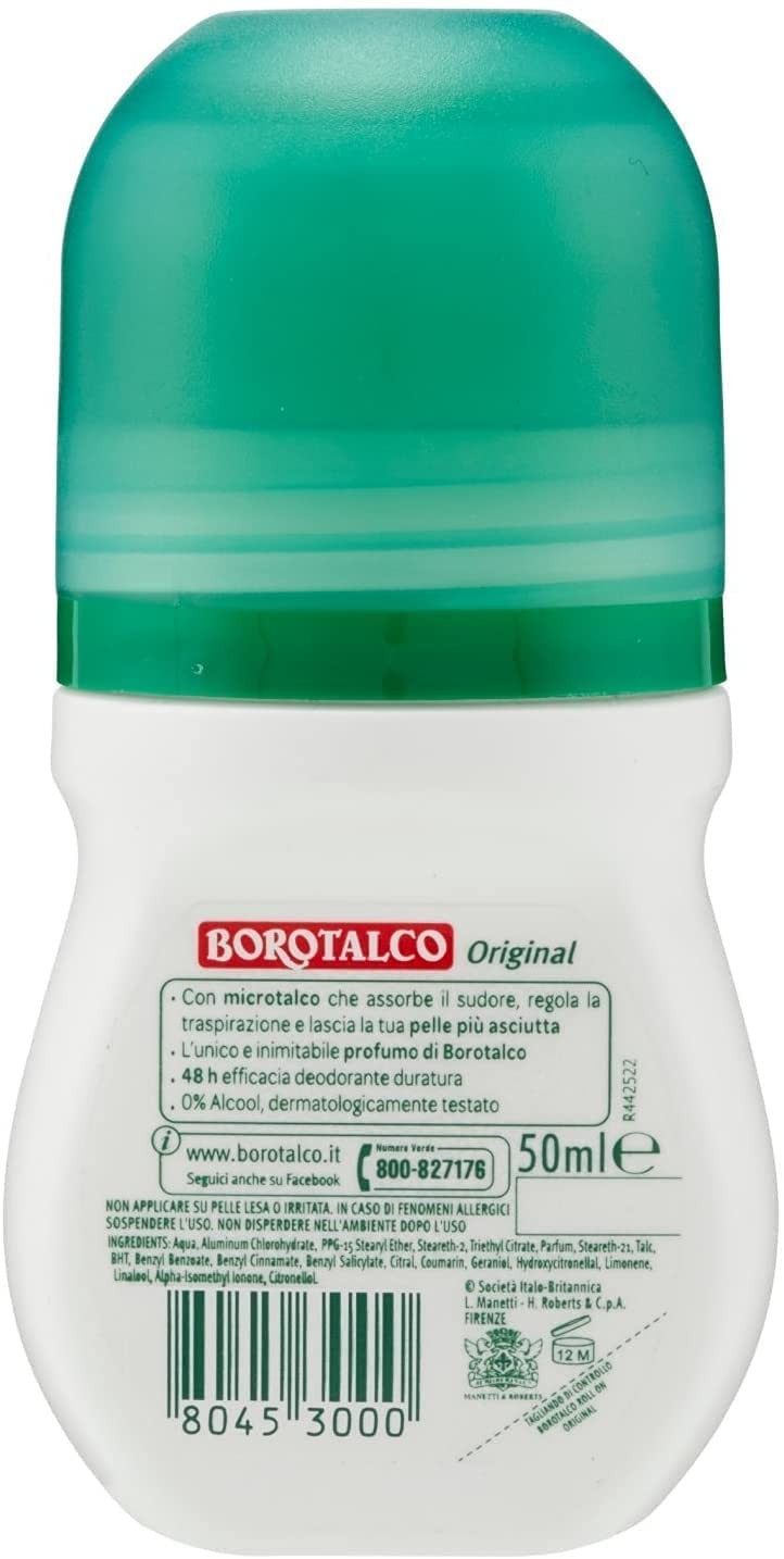 Borotalco, Deodorante Vapo Original con Microtalco, Assorbe il Sudore, Senza Alcool, Pelle Asciutta e Protetta, Profumo Fresco e