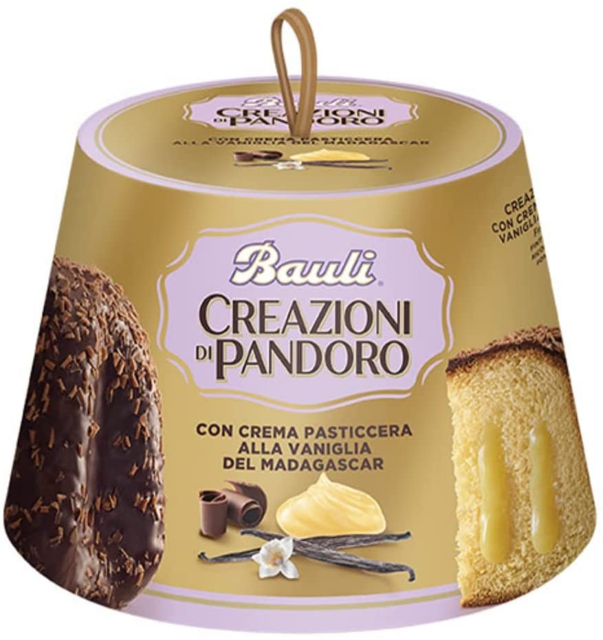 Bauli Pandoro Creations - Pandoro italiano con crema alla vaniglia del  Madagasco 820 g – Raspada