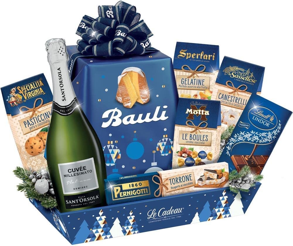 Cesto Natalizio Le Cadeau VASSOIO BLU COBALTO