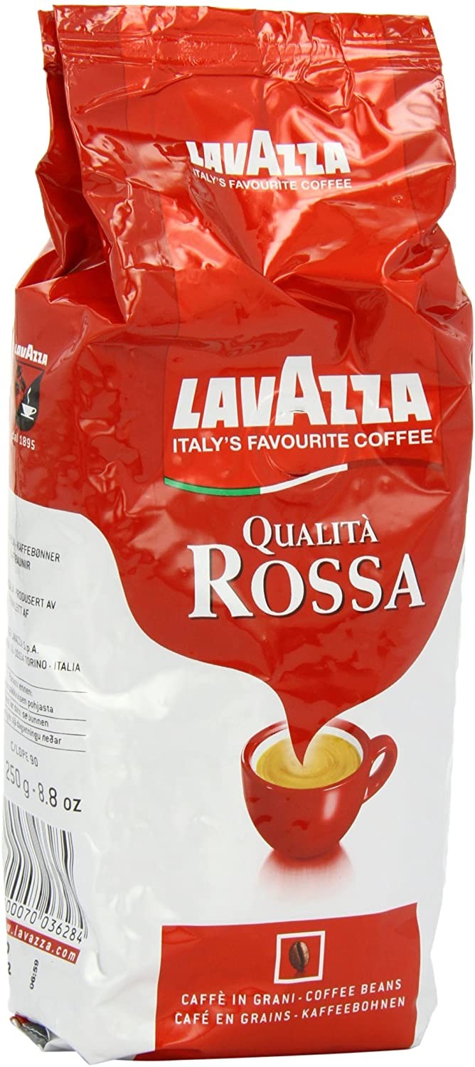Lavazza Qualita Rossa Beans 250 g (Pack of 4)