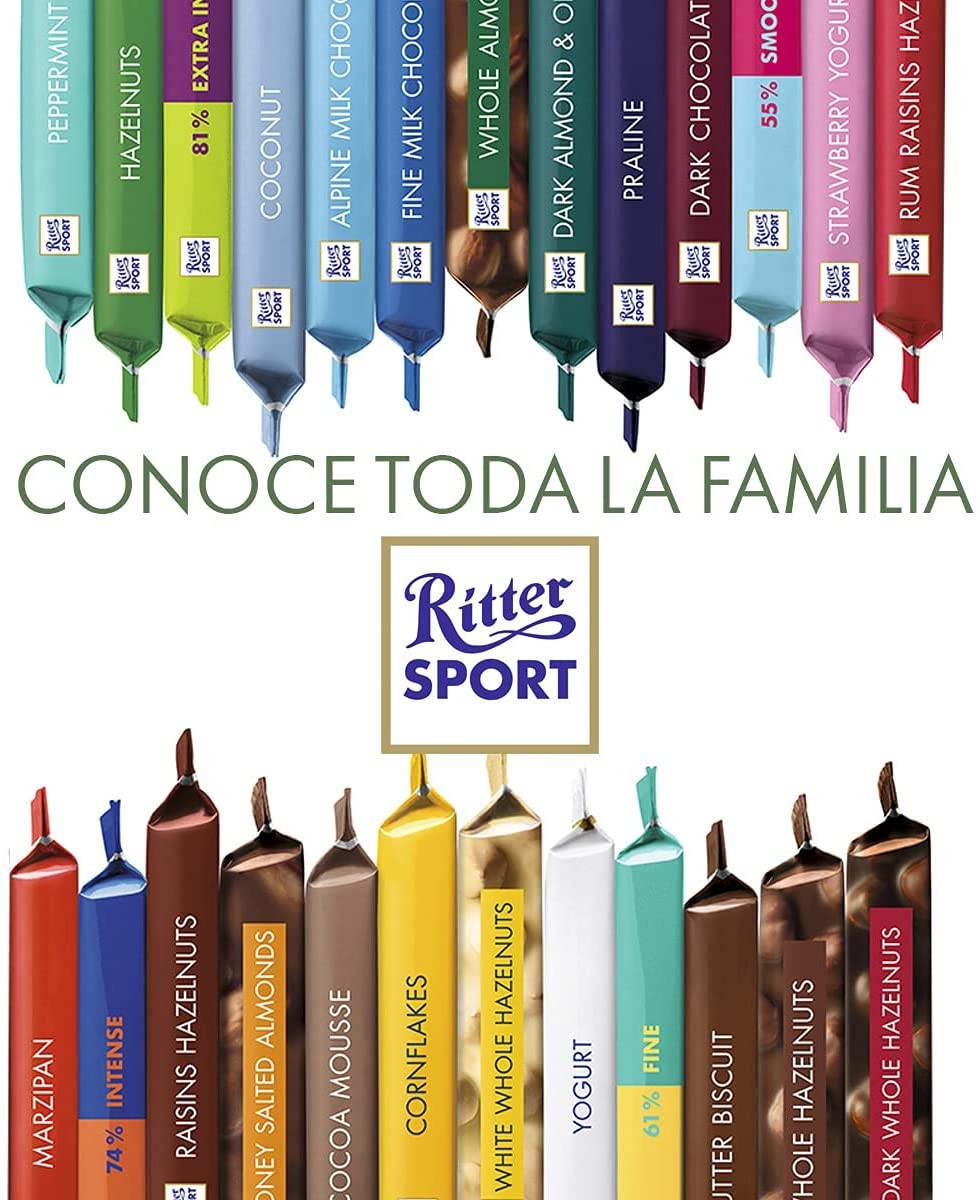 Ritter Sport Cioccolato Fondente,Peppermint, 100g