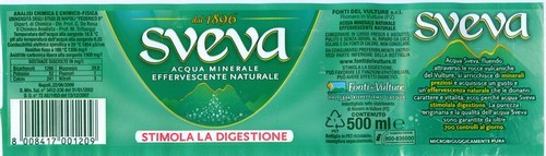 ACQUA MINERALE EFFERVESCENTE NATURALE SVEVA 500 ML 24 PZ