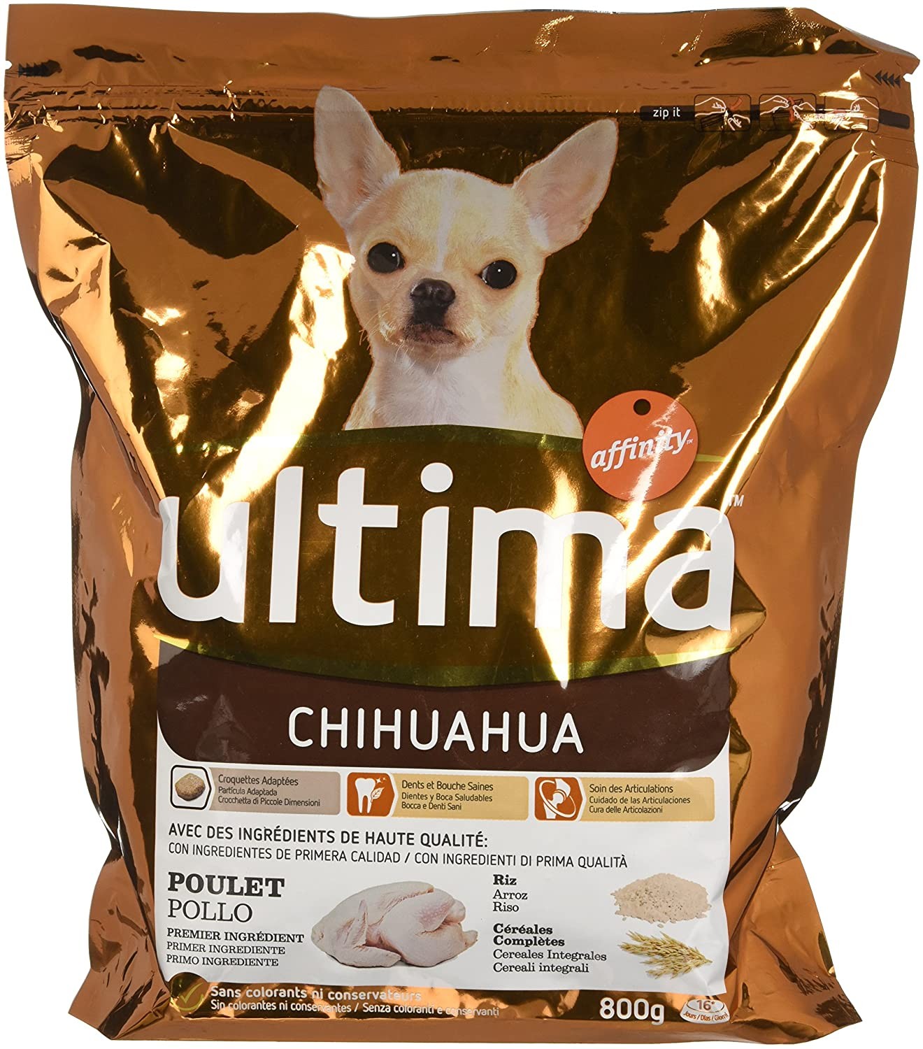Ultima Alimento per Cani Chihuahua, 800g – Raspada