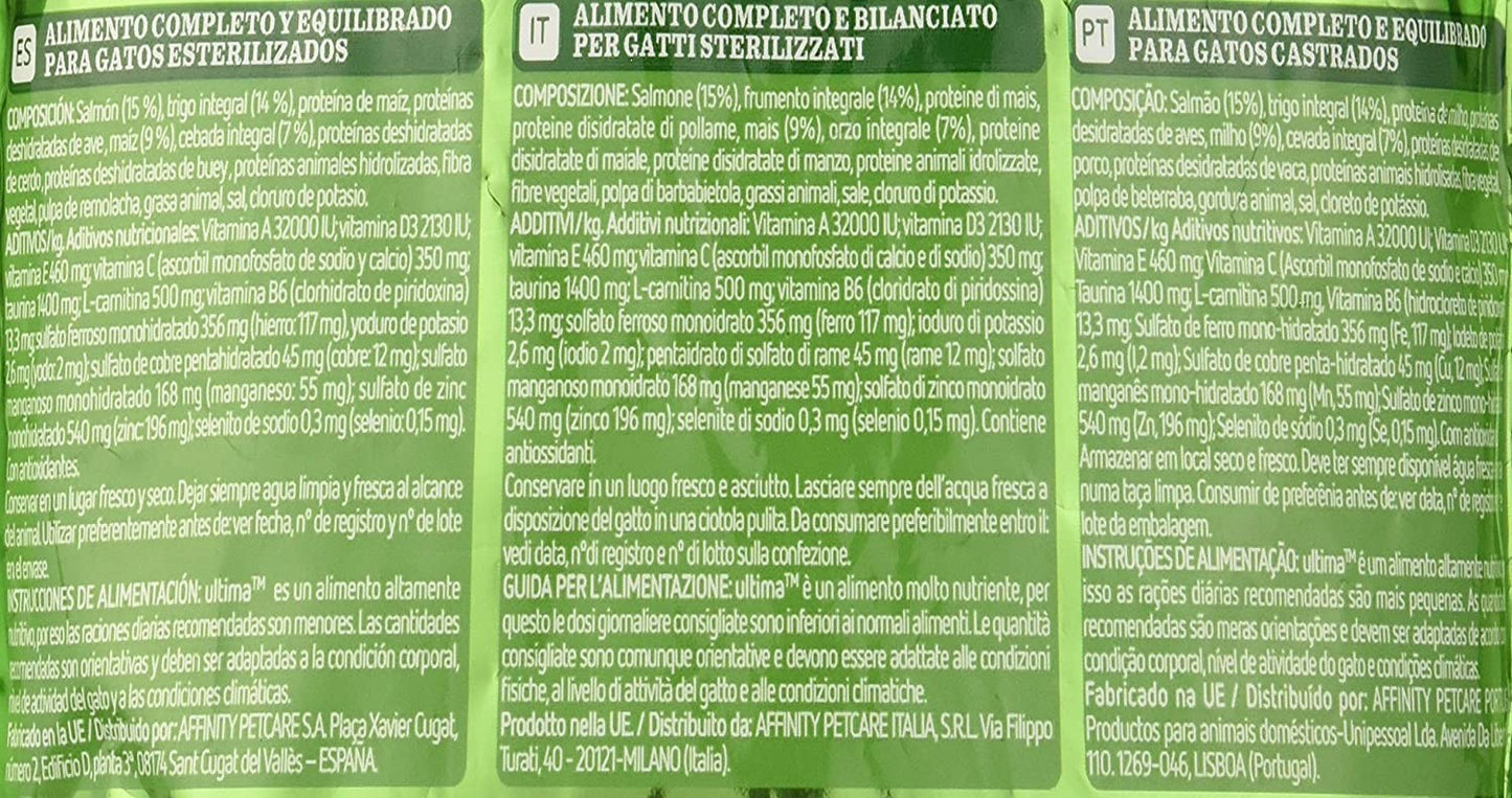 Ultima Croccantini per Gatti con Salmone e Orzo, 400g