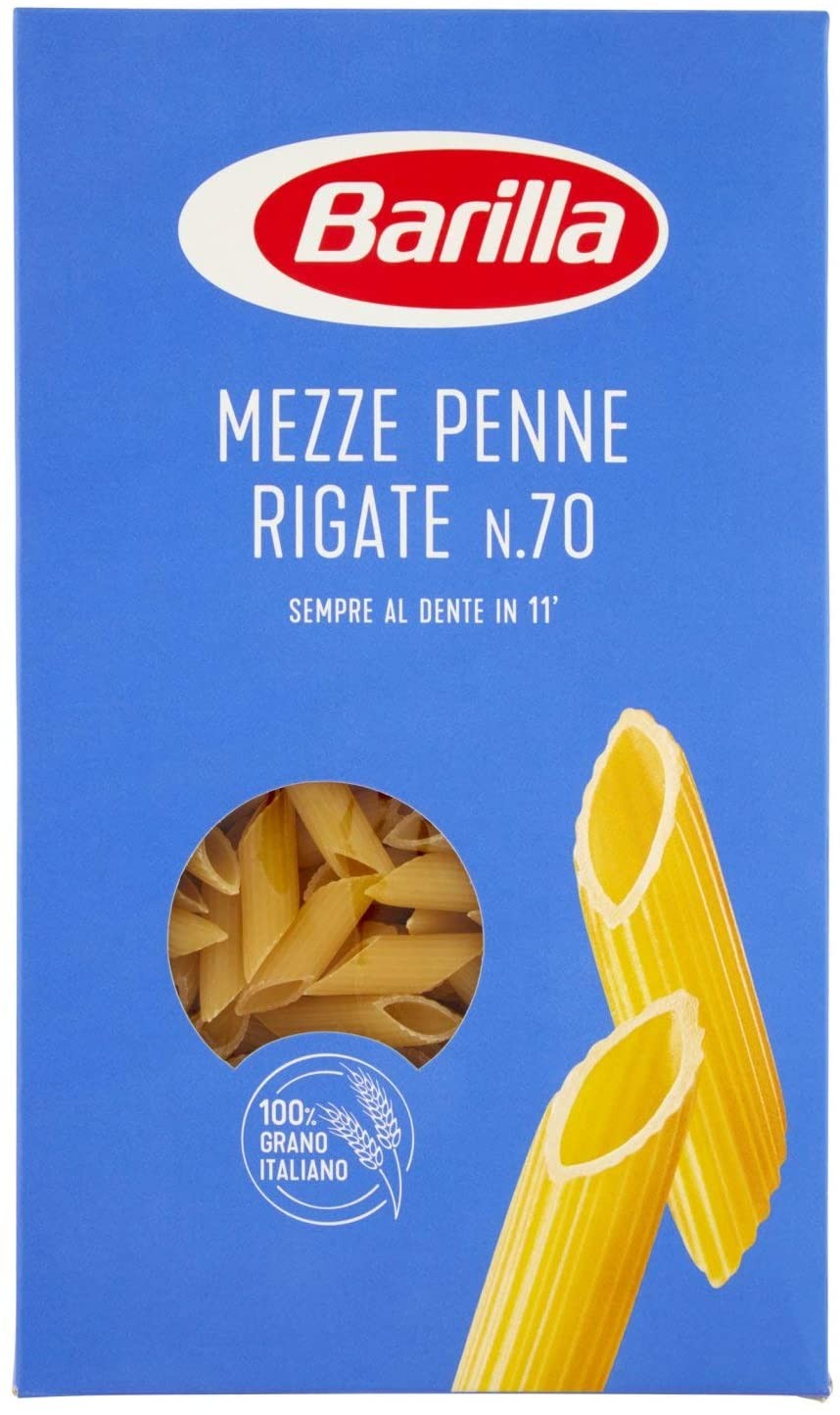 Barilla Pasta Penne Rigate, Pasta Corta di Semola di Grano Duro, I  Classici, 500 g – Raspada