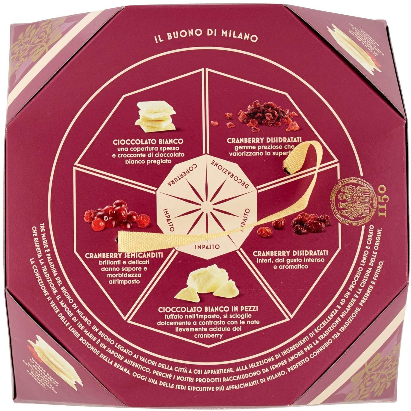 Tre Marie - PANETTONE BIANCO RUBINO - 900 GR