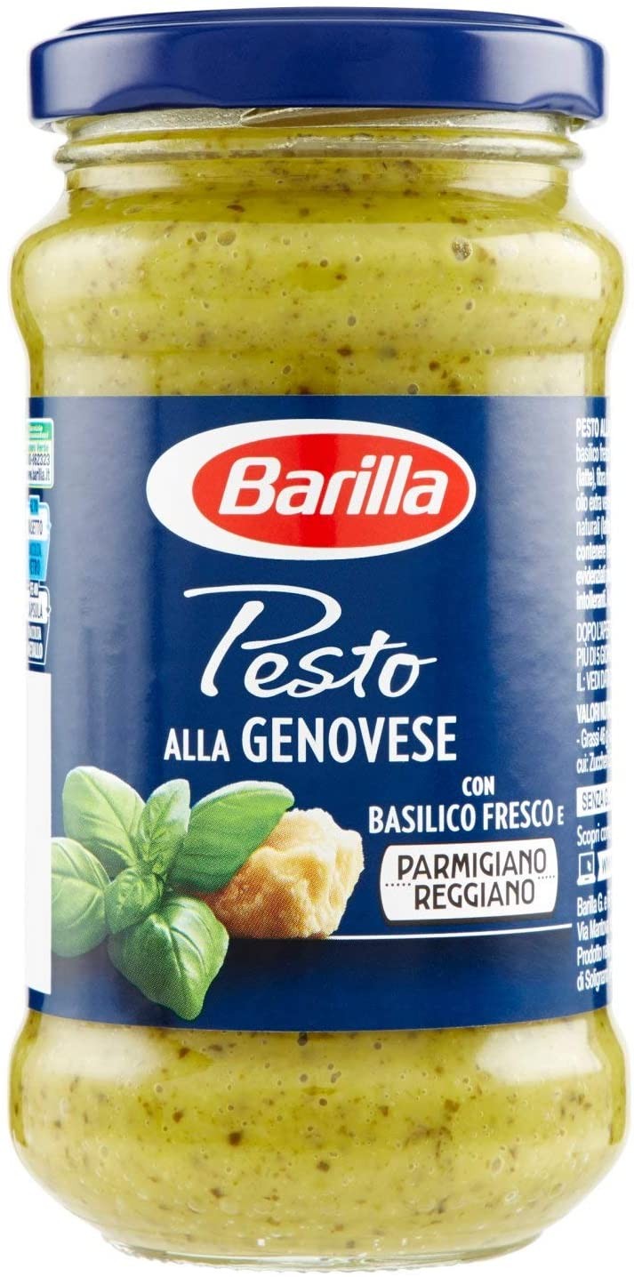 Barilla Sugo Pesto alla Genovese con Basilico Fresco Italiano e Parmigiano Reggiano Dop senza Glutine, 190g
