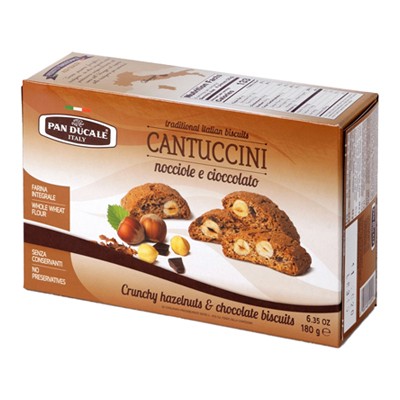 PAN DUCALE CANTUCCINI NOCCIOLAE CIOCCOLATO GR.180