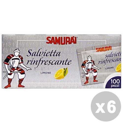 Glooke Selected Samurai Set 6 Samurai Salviette al Limone imbustate Singole * 100 pz. Samurai