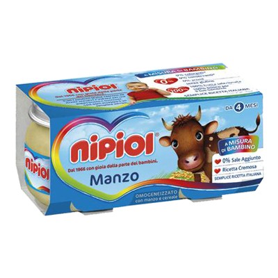 NIPIOL OMOGENEIZZATO CARNE GR.80X2 MANZO