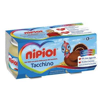 NIPIOL OMOGENEIZZATO CARNE GR.80X2 TACCHINO