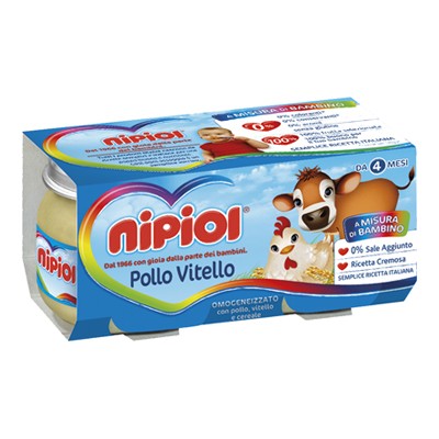 NIPIOL OMOGENEIZZATO CARNE GR.80X2 VITELLO/POLLO