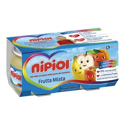 NIPIOL OMOGENEIZZATO FRUTTA GR.80X2 FRUTTA MISTA