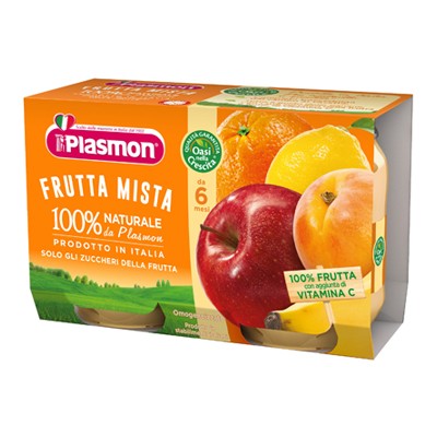 PLASMON OMOGENEIZZATO FRUTTA GR.104X2 4 FRUTTI +30% B.P.