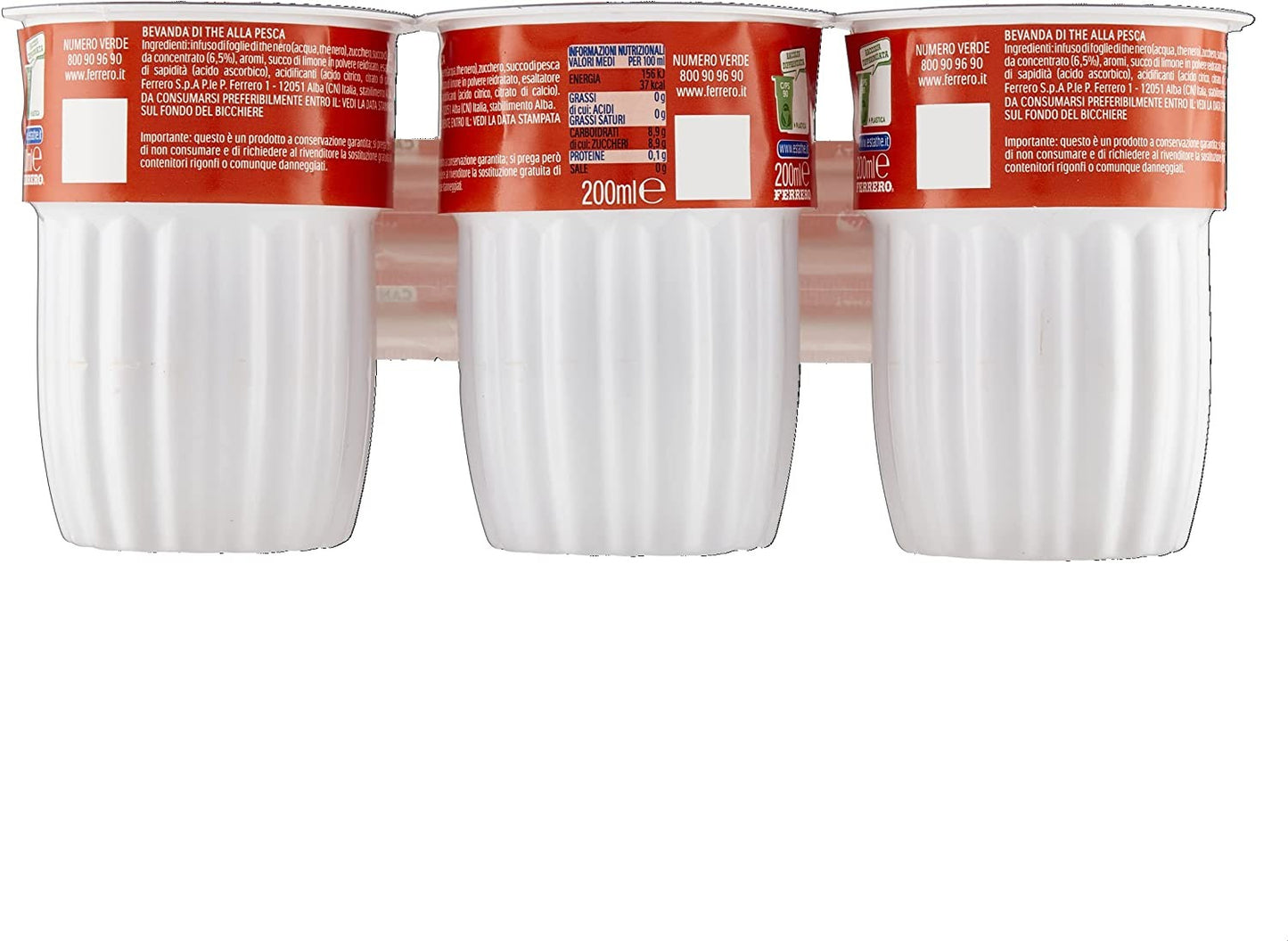 Estathé Infuso di Thè Pesca, Bicchieri, 3x20cl