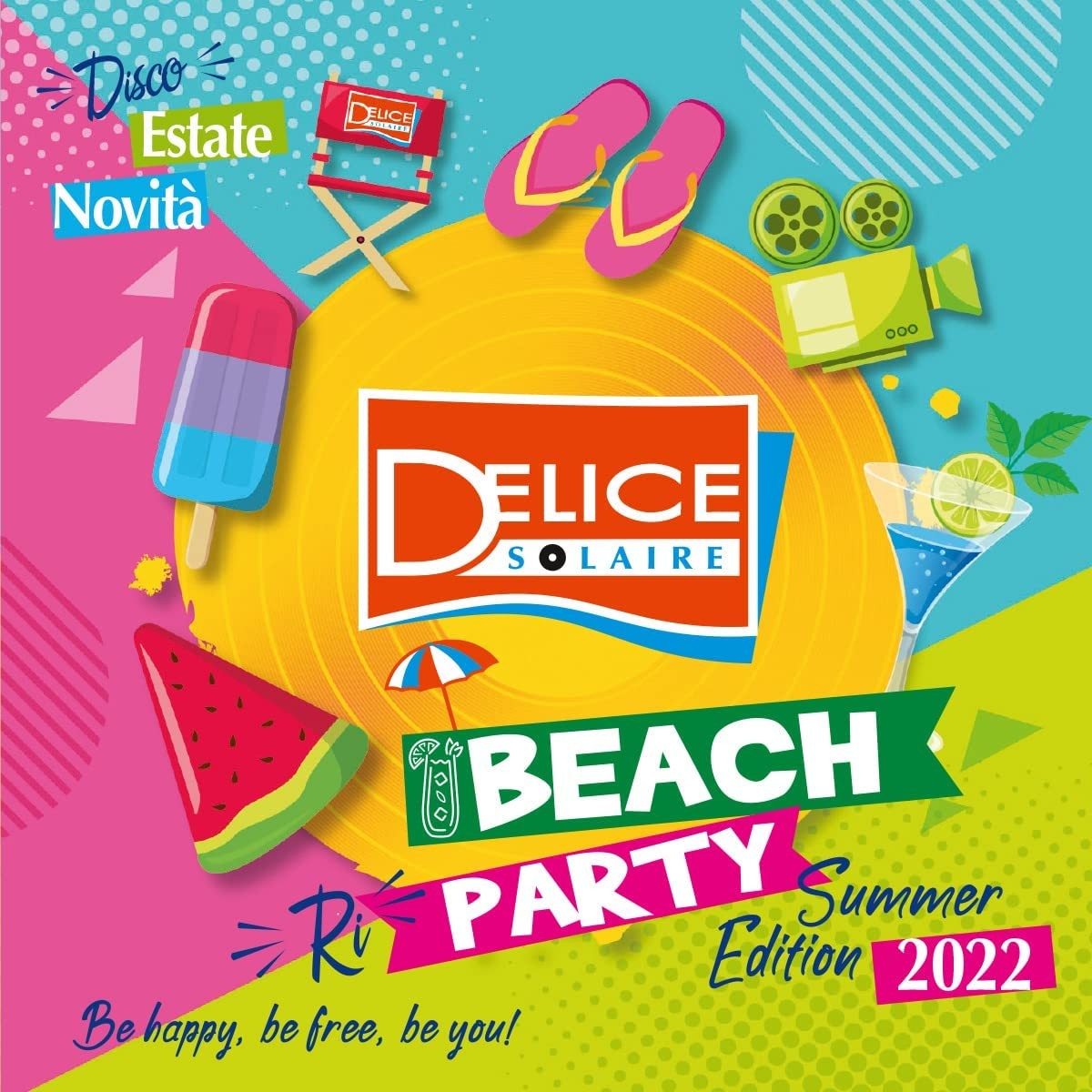 DELICE SOLAIRE Doccia Shampoo Solare Bronze Beach Party Mazurca 300 ml, Anguria e Cedro, Bagnodoccia e Shampoo in Uno