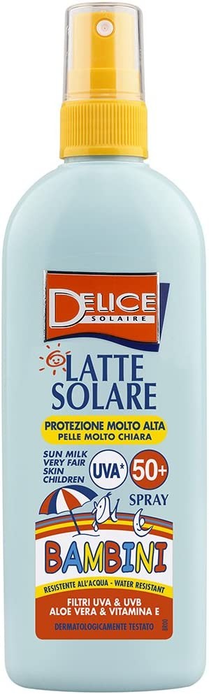 Delice Solaire Latte Solare Spray Bambini Protezione Molto Alta - 6 Confezioni da 150 ml