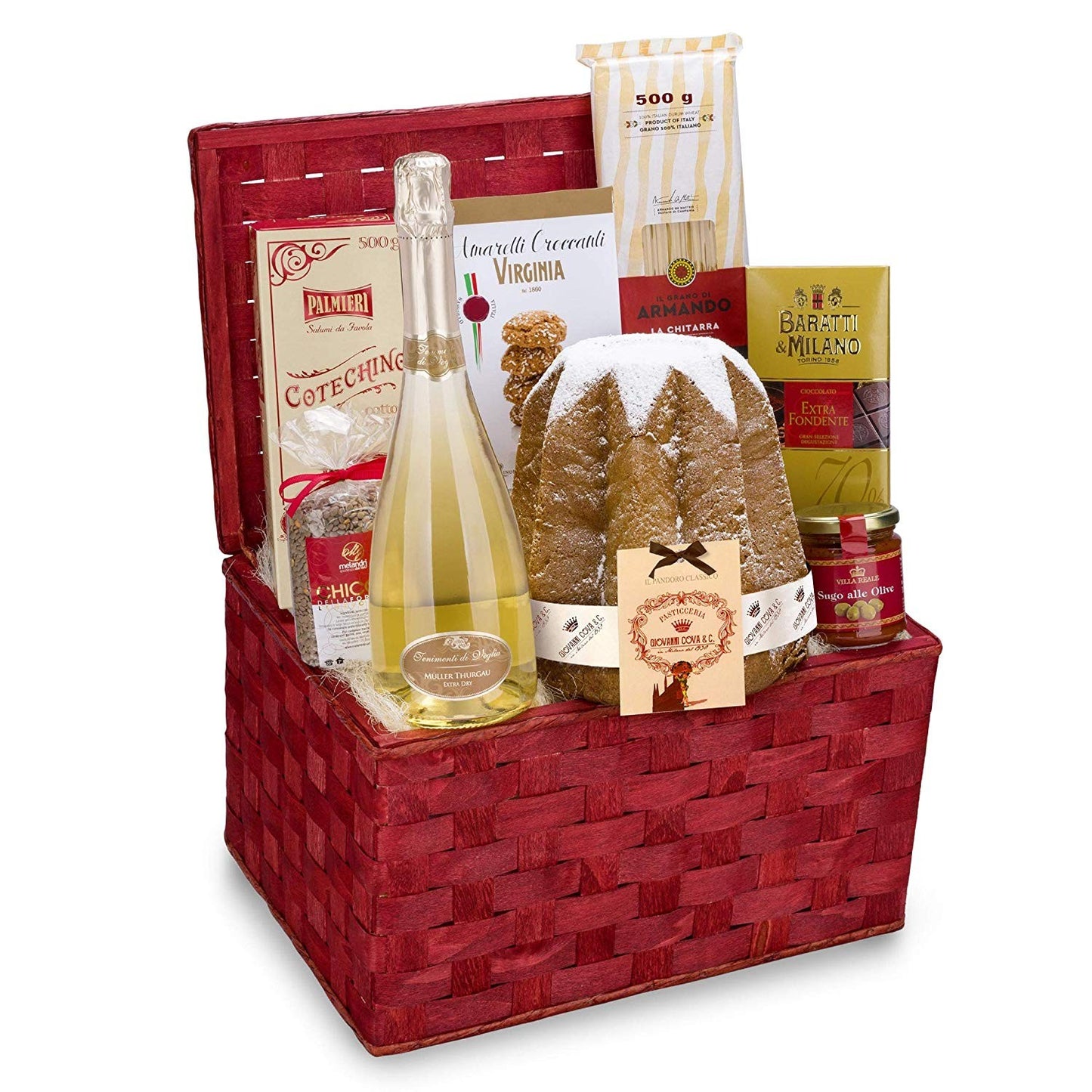 Cesto Natalizio dolce Mosaico di Bontà 9 pezzi Il Regalo all'Italiana