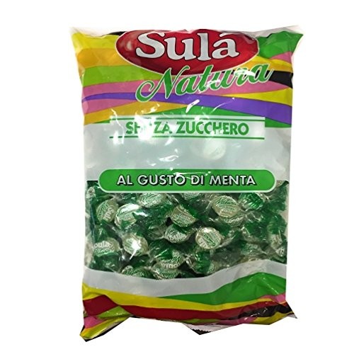 Perfetti Van Melle Sulà Natura Caramelle Gusto Menta Senza Zucchero 1000 g