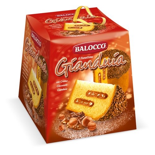 PANETTONE CON CREMA DI CIOCCOLATO GIANDUIA BALOCCO 800 GRAMMI