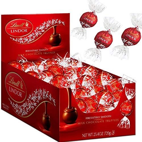 1,2 kg 1200 gr CIOCCOLATINI LATTE LINDOR LINDT BOULES ROSSO MORBIDO RIPIENO BOX
