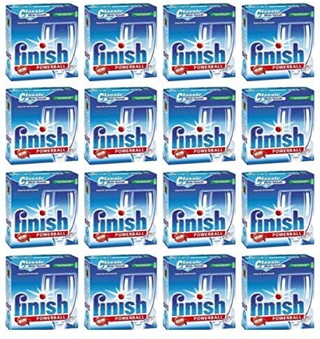 16 Confezioni Finish Classic Powerball detersivo per lavastoviglie TABS monodose
