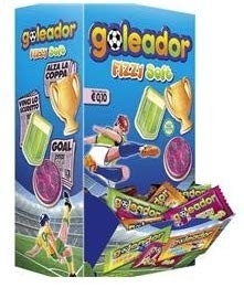 180 CARAMELLE GOMMOSE FRIZZANTINA GOLEADOR FIZZY SOFT BOX ESPOSITORE CONFEZIONE