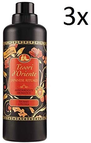 3 X Tesori d'oriente JAPANESE RITUALS Tsubaki e peonia ammorbidente 750 ML