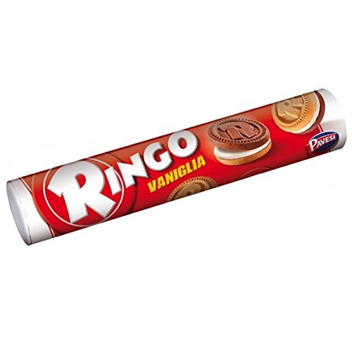 6 TUBI BISCOTTI RINGO CLASSICI CON RIPIENO VANIGLIA CLASSICO BISCOTTO 165 GR
