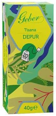 Infuso per tisane Confezione da 20 Filtri DEPUR PIU', GEBER