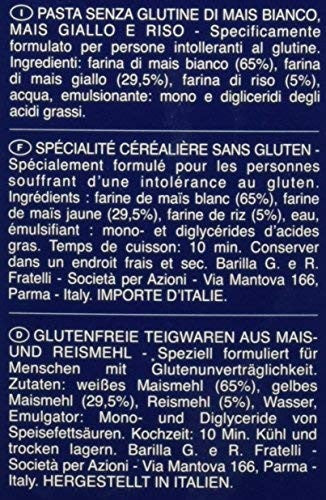 Barilla Pasta Tortiglioni, Pasta Corta Dietetica di Mais Bianco, Mais Giallo e Riso, Senza Glutine, 400 gr