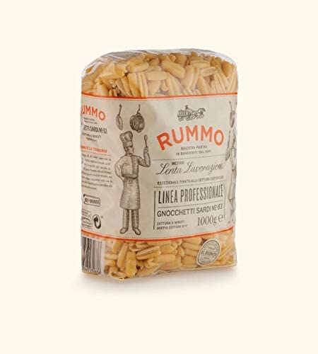 Rummo - Linea Professionale - Gnocchetti Sardi n.63 Trafilati al Bronzo - 12 Confezioni da 1000 g