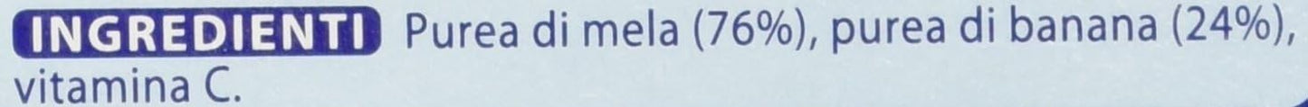 Mellin Frutta Pura Mela e Banana - 24 Vasetti da 100 gr