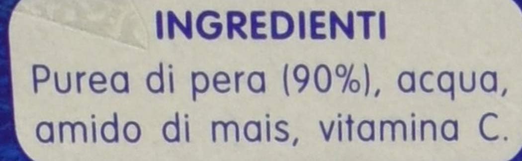 Mellin Omogeneizzato Pera - 6 Pezzi da 100 gr