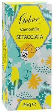 Infuso per tisane Confezione da 20 Filtri CAMOMILLA SETACCIATA, GEBER