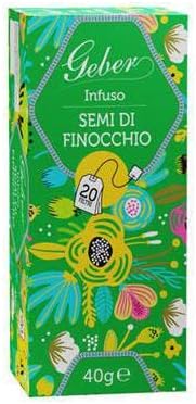 Infuso per tisane Confezione da 20 Filtri SEMI FINOCCHIO, GEBER