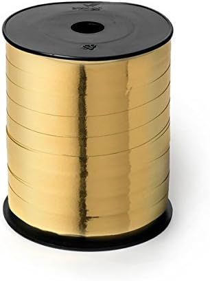 Rotolo Nastrino Oro Lucido Splendid Reflex Regali Natale - 10 mm x 250 m, 1 Pezzo