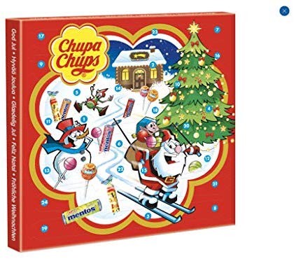 CALENDARIO DELL'AVVENTO CHUPA CHUPS 2019 CON 24 unità (caramelle e lecca lecca)