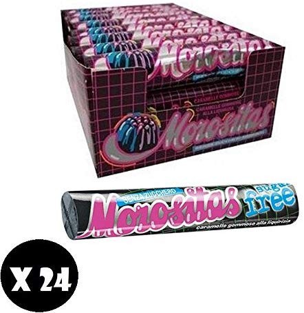 Caramelle Stick Morositas Gusto Liquirizia - Senza Zucchero 24 Confezioni