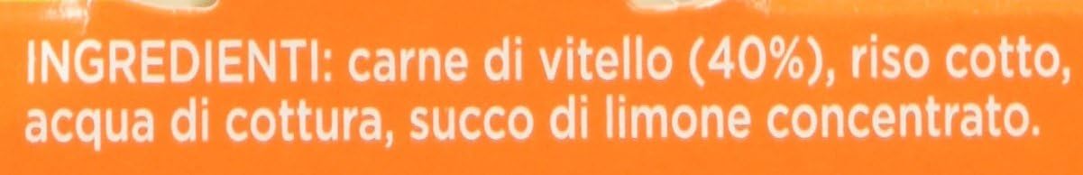 Plasmon Omogeneizzato Carne Vitello e cereale 80g 24 Vasetti Con Carne Italiana, 100% naturale, senza amidi e sale aggiunti