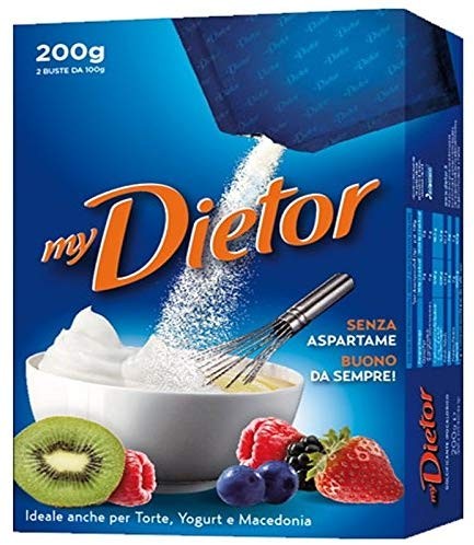 DOLCIFICANTE DIETOR 200 GR SFUSO BOX PACCO ZERO CALORIE ZUCCHERO SENZA ASPARTAME