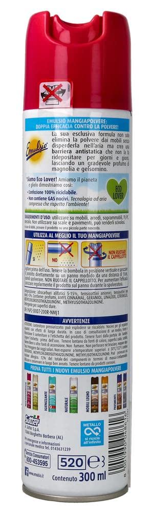 Emulsio 0486113 Mangiapolvere Magnolia e Gelsomino, 300 ml